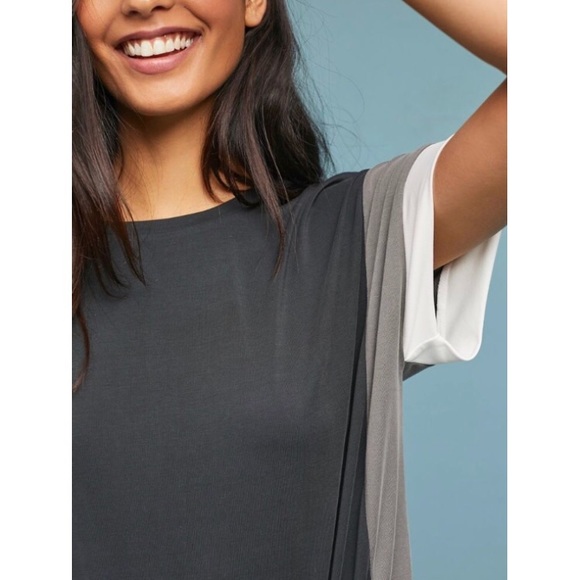 NWT Anthropologie Colorblock Tee - Picture 3 of 4